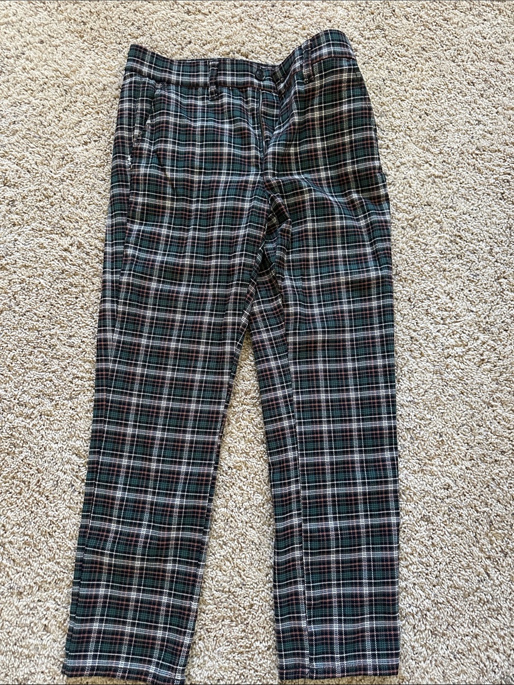 American Eagle Outfitters Plaid Trousers - Black & Green